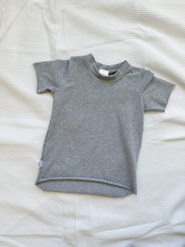 Sunlit Valley, Edgy Tee for babies and toddlers in Light Grey Handmade in Cape Breton, Nova Scotia