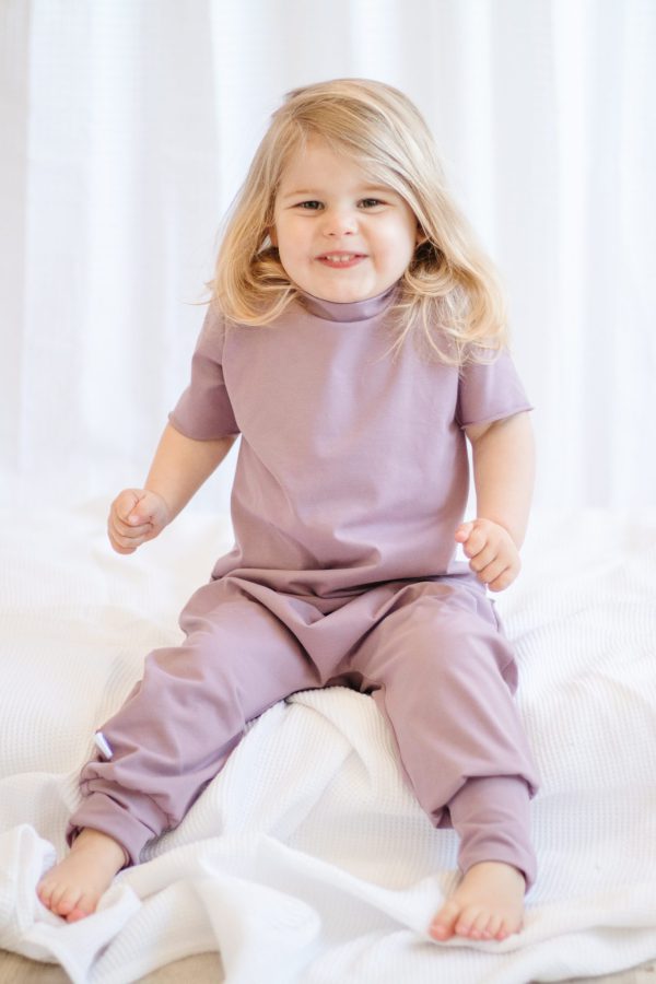 Sunlit Valley, Edgy Tee for babies and toddlers in Mauve Handmade in Cape Breton, Nova Scotia