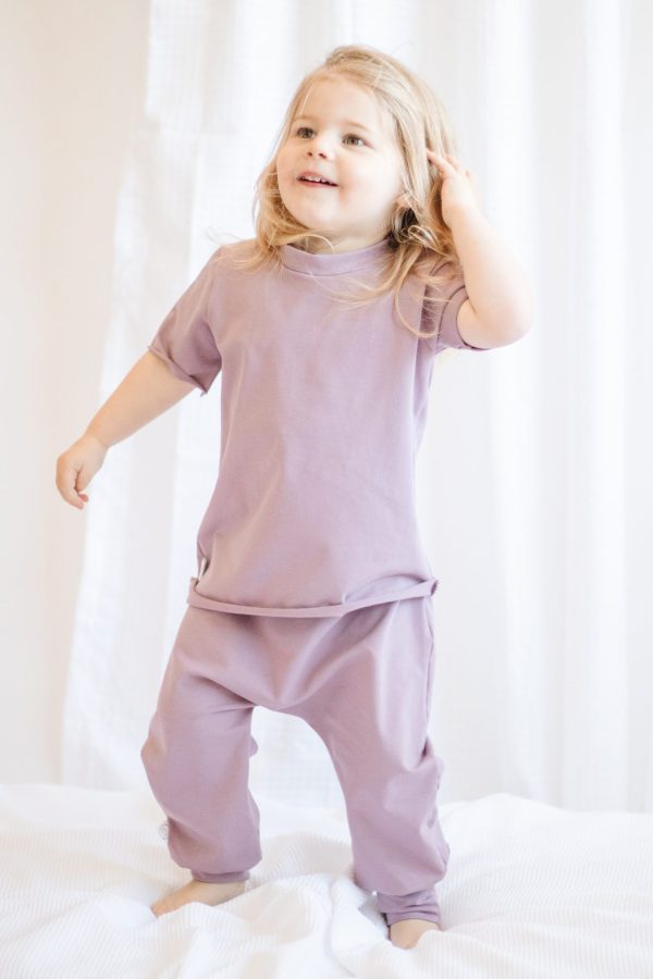 Sunlit Valley, Edgy Tee for babies and toddlers in Mauve Handmade in Cape Breton, Nova Scotia