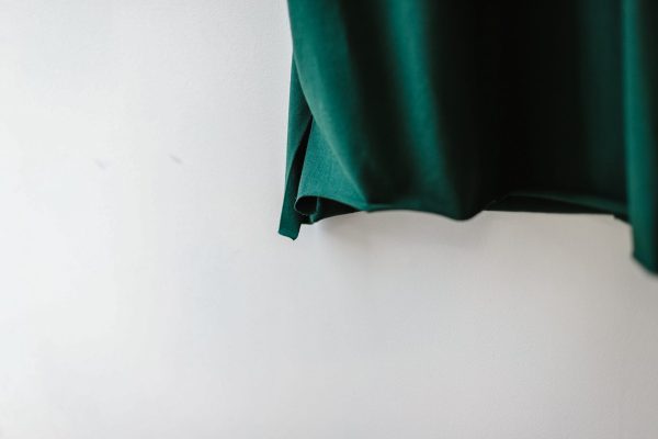 women's basic long sleeve dress in hunter green