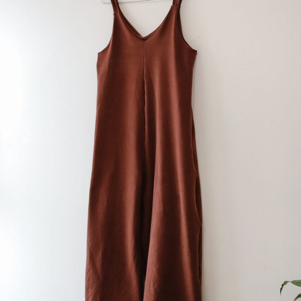 women's lounge jumpsuit in brown