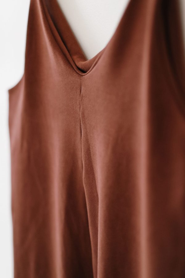 women's lounge jumpsuit in brown